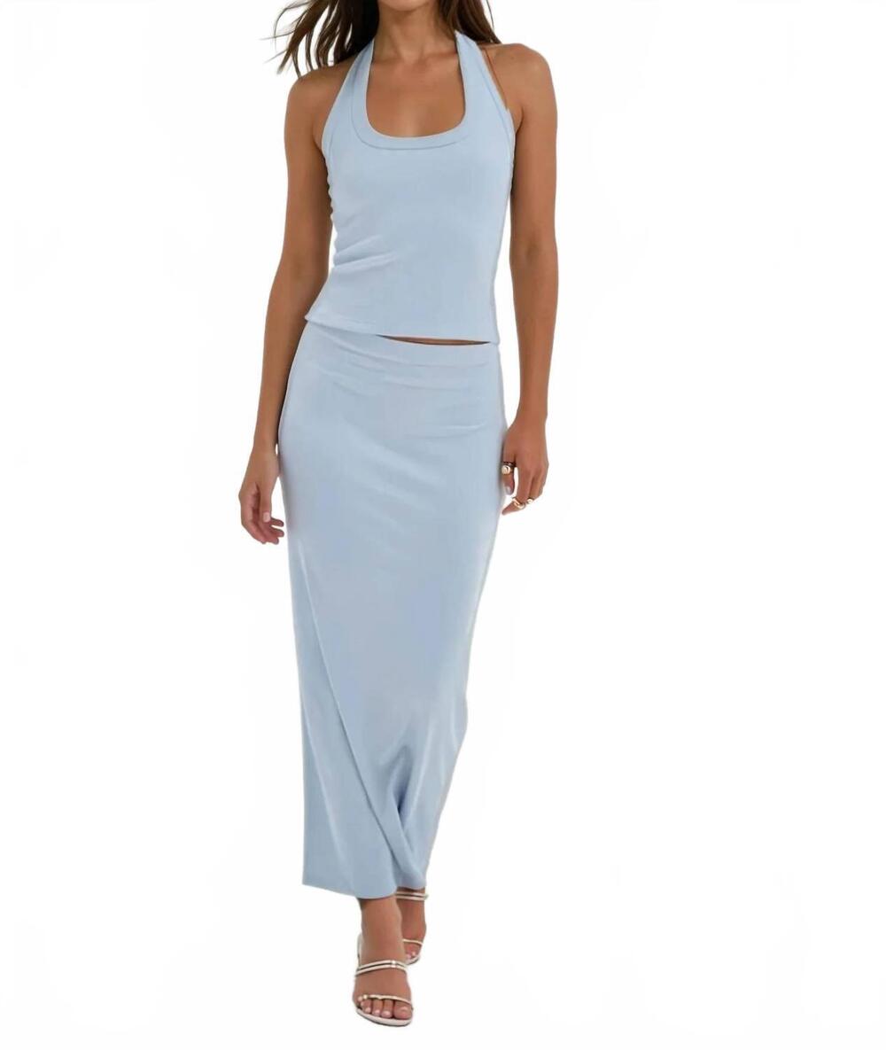 NEW LNA bradley halter top in blue mist